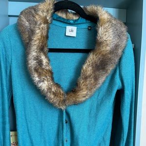 Cabbie Fur Collar Sweater